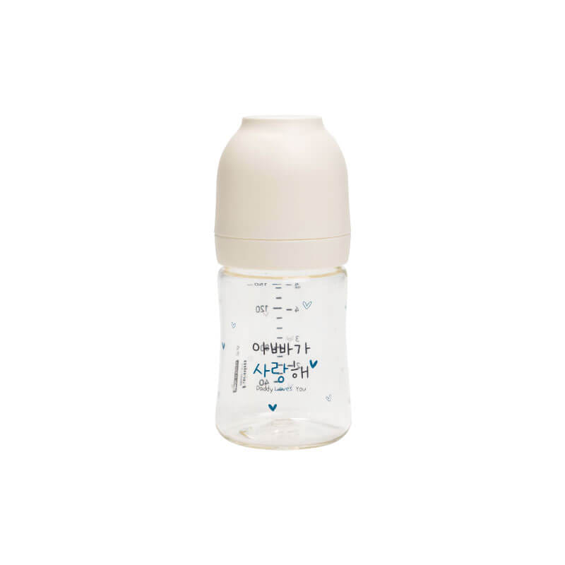 ขวดนม PA - HAENIM รุ่น NOTHING™ ขนาด 5 ออนซ์ ลาย DAD สีขาว (ไม่รวมจุกนม)_0